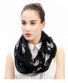 Lina & Lily Pug Dog Print Women's Infinity Scarf - Black - CV12NYQTWSL