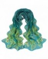 Wensltd Clearance!1 Pair Women Peacock Pattern Soft Silk Chiffon Shawl Wrap - Green - CG126P6BXUF