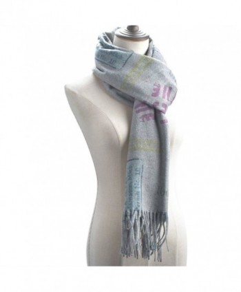 Women Large Soft Pashmina Shawls Wraps Scarf Long Cover Up Scarves 75"x26" - Gray - C1189HK8YUC