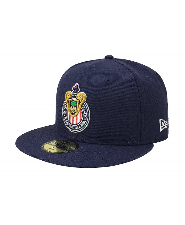 New Era 59Fifty Hat Chivas De Guadalajara Liga MX Soccer Navy Blue Fitted Cap - C917YR5RYHI