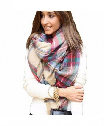 DZT1968(TM) Newest Women's Joker Oversized Tartan Wrap Shawl Warm Four Seasons Scarves - A - CA127SP7EAT