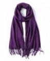 EBMORE Super Soft Solid Color Cashmere Feel Shawls Wraps Winter Light Scarf - Cashmere Purple - CI187ZL28H0