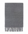 Mens and Ladies Fraas Plain Cashmink Scarf - Charcoal - CN12N2LDJQG