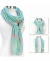 Cross Design Pastel Blue Scarf