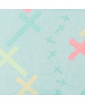 Cross Design Pastel Blue Scarf in Fashion Scarves