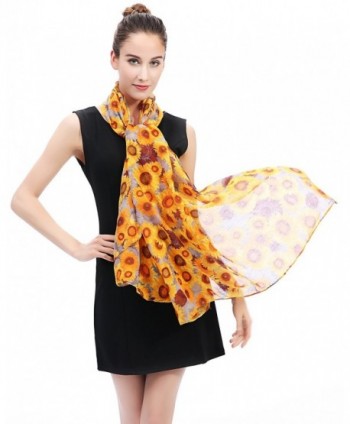 Lina Lily Sunflowers Print Womens in Fashion Scarves