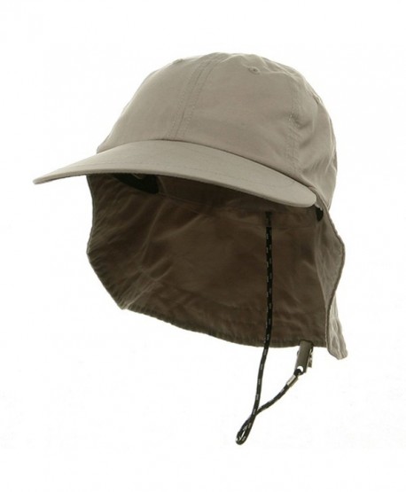 Microfiber Cap with Flap-Khaki - CS11174WXZF