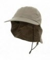 Microfiber Cap with Flap-Khaki - CS11174WXZF