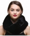 Vogueearth Women 2 Material Choose Winter Neck Warmer Fur Scarf - Faux Black - C418522EUSK