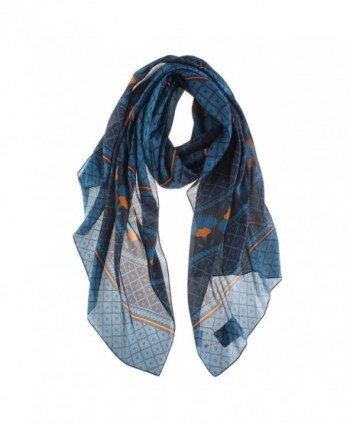 Soft Stylish Shawl Wrap- Lightweight Fabric PAJ Scarf by YS.AU-Navy-Large - C2180QRXZHO