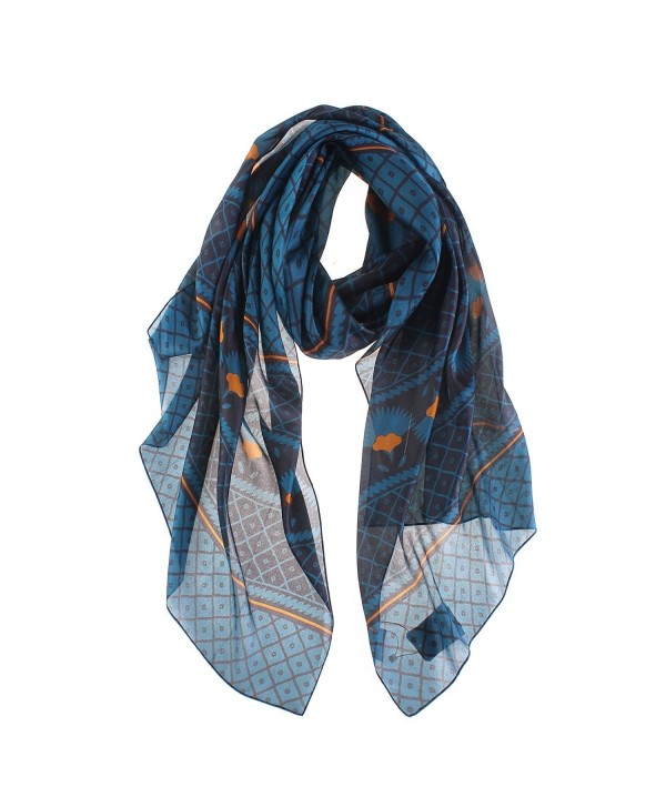 Soft Stylish Shawl Wrap- Lightweight Fabric PAJ Scarf by YS.AU-Navy-Large - C2180QRXZHO