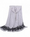 Rukiwa Dot Scarf- Fashion Women Long Soft Wrap Scarf Ladies Shawl Chiffon Scarves - White - C212MAX9NEY