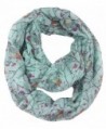 Lina Lily Womens Infinity Turquoise in Fashion Scarves