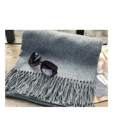 Youxuan Warm Scarf Stylish Tassels Wool Shawl Soft and Light Unisex Wrap - Gray - C6187IWU5SL