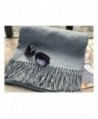 Youxuan Warm Scarf Stylish Tassels Wool Shawl Soft and Light Unisex Wrap - Gray - C6187IWU5SL
