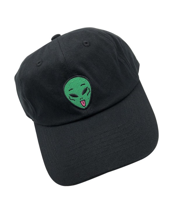 Fan yi UFO Baseball Cap Aliens Embroidered Adjustable Snapback Dad Hats Cotton Unisex - Black - CM187K98M49
