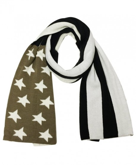 Wrapables Vintage Old Glory American Flag Scarf - Black/brown - CR11RX4EG67