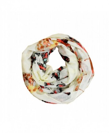 SCARF_TRADINGINC Butterfly Infinity Loop Scarf - Cream - CY11MNHNB3X