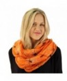 Halloween Scary Spider Web Goth Soft Light Loop Circle Infinity Scarf Wrap - Orange - C512MYJZWNB