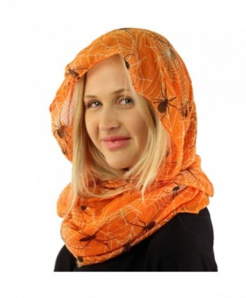 Halloween Spider Circle Infinity Orange in Fashion Scarves