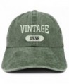 Trendy Apparel Shop Vintage 1938 Embroidered 80th Birthday Soft Crown Washed Cotton Cap - Dark Green - CD180WUCW2X