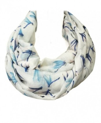 Wrapables Dragonfly Infinity Scarf White in Fashion Scarves