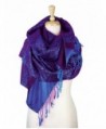 Paskmlna Paisley Jacquard Pashmina Shawl Wrap Scarf Stole - Purple018123 - CT1274IPO3P