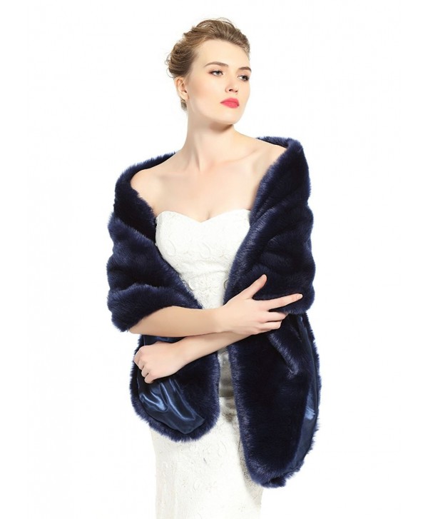 navy fur shawl