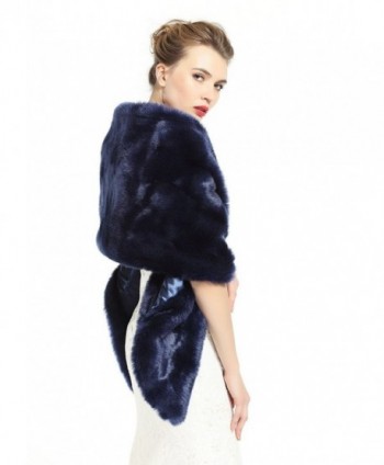 navy blue fur shawl