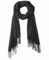 PURE STYLE Girlfriends Women's Super Soft- Elegant- Fringed Scarf Pashmina Shawl Vers - Black - C612N6EH7Y6