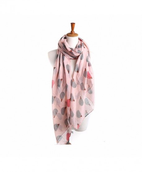 DEESEE(TM) Women Ladies Hedgehog Pattern Long Scarf Warm Wrap Shawl - Pink - CI12N1RXDR5