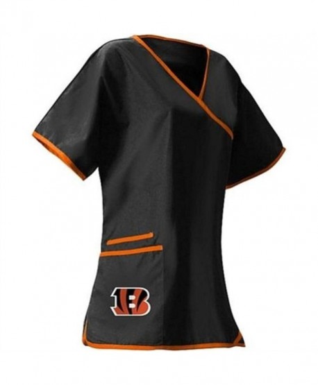 Bengals Scrubs Cincinnati Bengals Mock Wrap Scrubs for Women - CT182SITHWZ