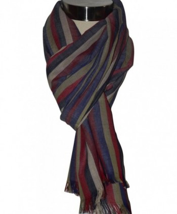 KHADI Handwoven Cotton Fabric Striped in Fashion Scarves