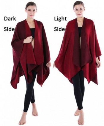 Ruana Cardigan for Women Wine