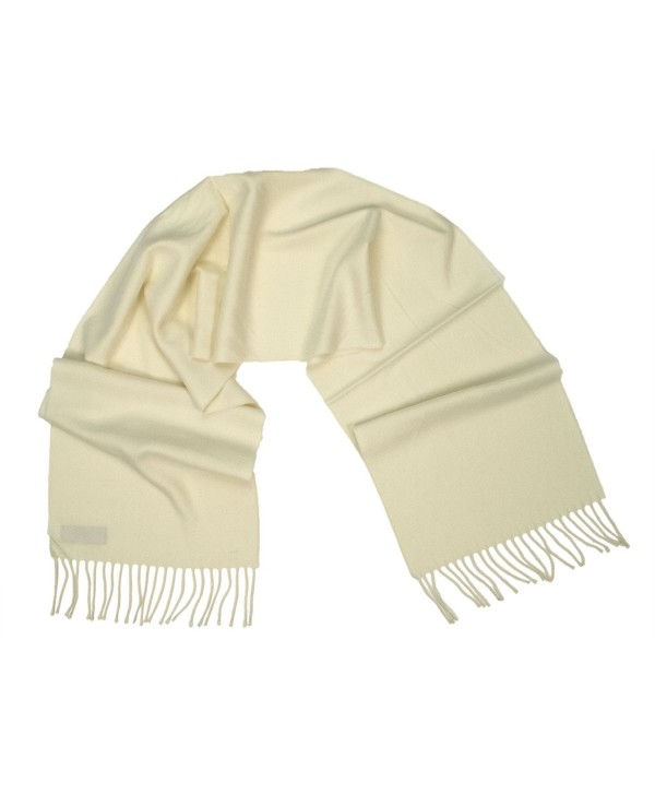 Ann Carol Designs 100% Cashmere Wool Scarf Germany 12 Inches x 64 Inches Cream White - CP11CR23R1Z