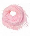 Wrapables Soft Crochet Infinity Scarf with Tassel Trim - Cotton Candy - C511IOYRZLN