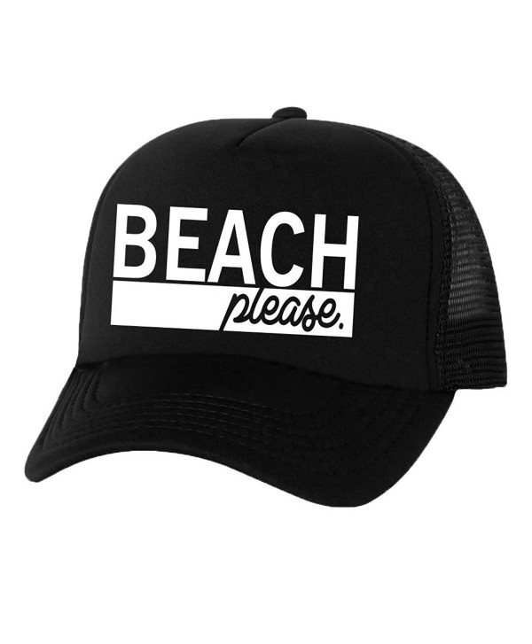 Beach Please Truckers Mesh snapback hat - Black - CC11N8G81FB