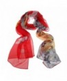 ChikaMika Fashion Silk Scarves for Women Girls Long Chiffon Scarves Floral Wrap and Shawls - CA123GUG88F