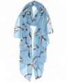 Lightweight Fashion Scarves for Women Floral Spring Scarves Animal Scarfs for All Seasons - Dolphin Blue - C81807N9ELC
