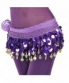 BellyLady Belly Dance Hip Scarf Skirt Wrap With Paillettes Christmas Gift Idea - Purple - CQ11K69U0VB
