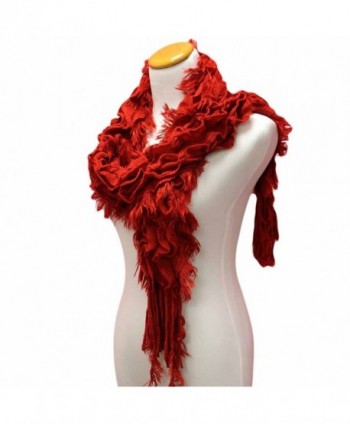 Frilly Ruffle Winter Scarf Fringe