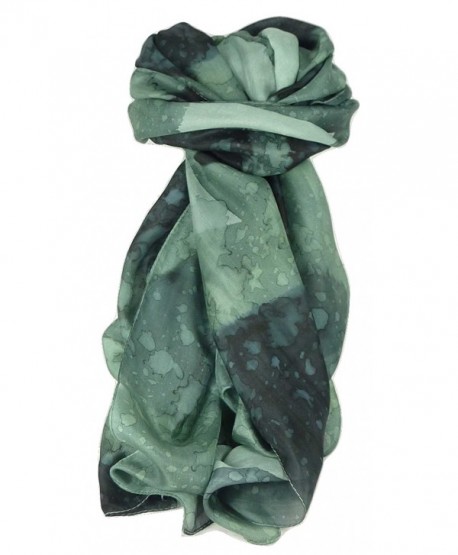 Mulberry Silk Hand Painted Long Scarf Classic Charcoal by Pashmina & Silk - CK11NFGNUS7