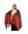 PASHMINA Shawl Reversible PICCHU Brown Orange