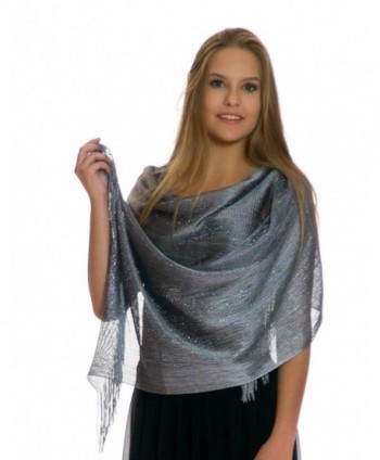 Petal Rose Shawls Evening Dresses - Silver - CF128ZLX2QV