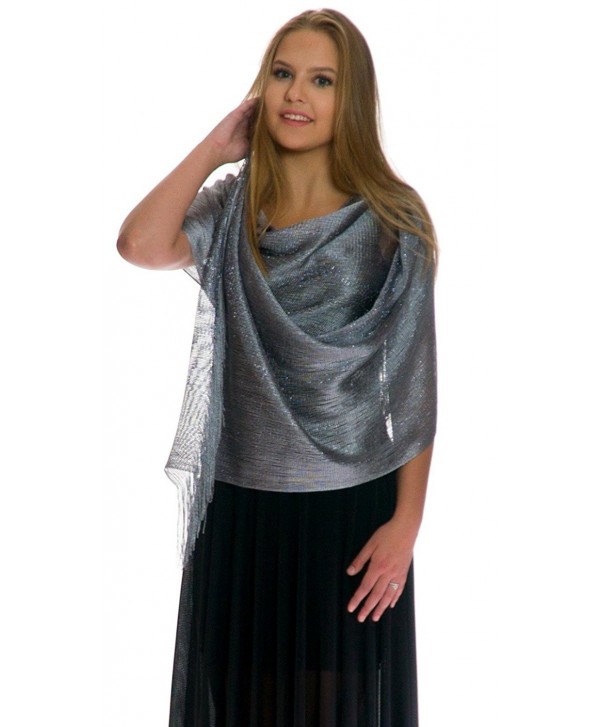 silver formal shawl