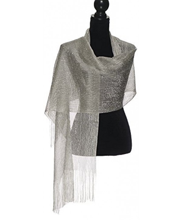 silver formal shawl