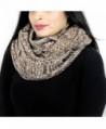 Vintage Tone Knitted Infinity Scarf - Brown and Khaki - CV125VM1ZE3