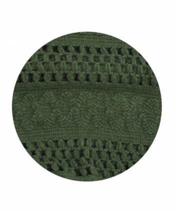 Abstract pattern knitted scarf Olive