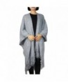 ZISUEX Women Cape Shawl Wrap Fashion Scarf Open Front Poncho Cape Cardigans - Gray-sequin - CT18879ORIH