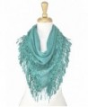 Paskmlna Triangle Knitted Lace Scarf - Yh06-l.blue - CW17YE5AZSN